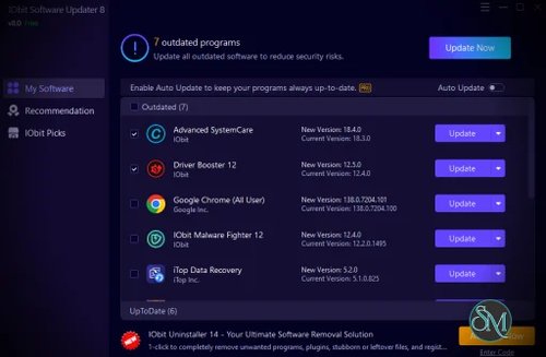 IObit Software Updater 9.2.0 PRO (1 year subscription / 3 PCs) - Discount 57% Off IObit Software Updater 9.2.0 PRO (1 year subscription / 3 PCs) - Discount 57% Off