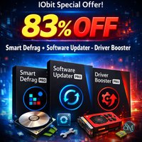 IObit Smart Defrag + Software Updater + Driver Booster - 83% OFF