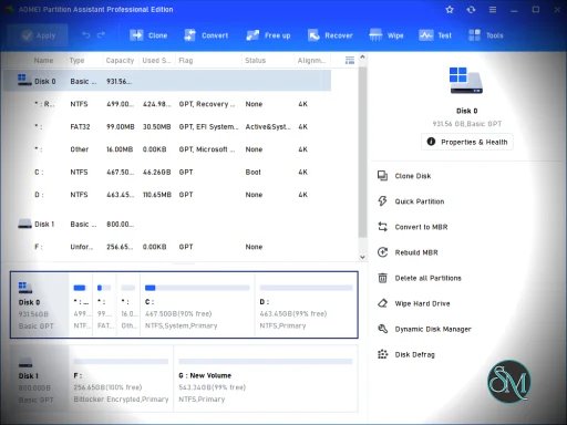 AOMEI Partition Assistant Professional (1 Year / 2 PCs) - Discount 30% OFF